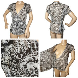 Semantiks silk wrap blouse